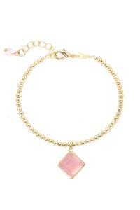 Rose Quartz Gold Bracelet